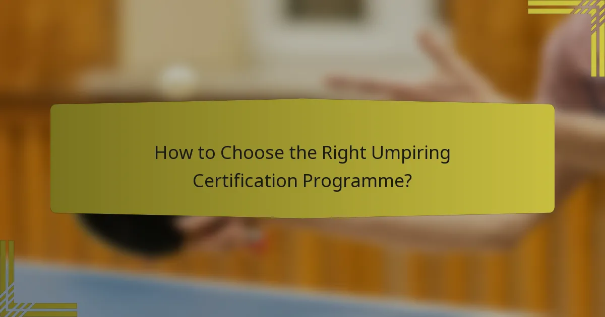 How to Choose the Right Umpiring Certification Programme?